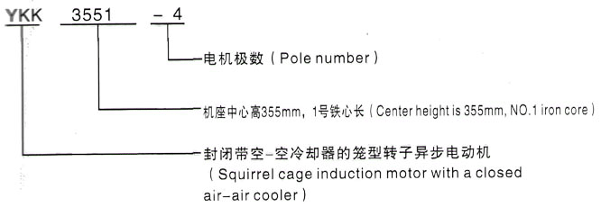 YKK系列(H355-1000)高压温县三相异步电机西安泰富西玛电机型号说明